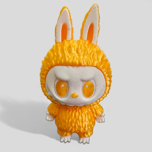 Figura estilo Labubu naranaja